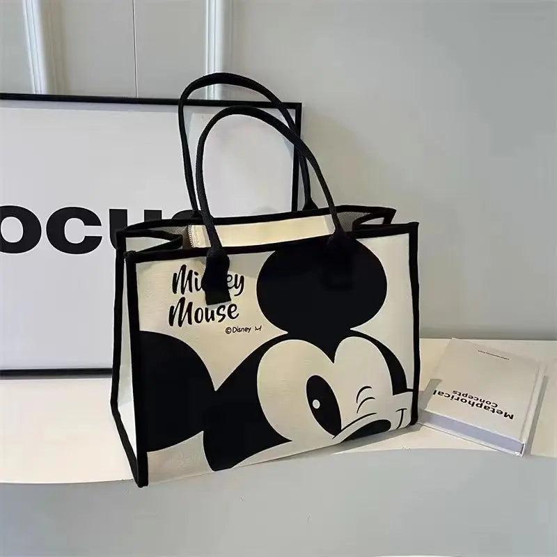 Disney Mickey Snoopy Large Capacity Handbag, Leisure Multi functional Shoulder Bag, Commuter Tote Bag, Lightweight Mommy Bag