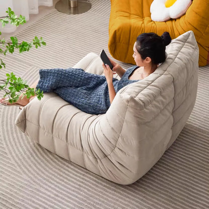 Modern living room lazy sofa chair Togo Caterpillar sofa bedroom balcony sofa single lounge chair