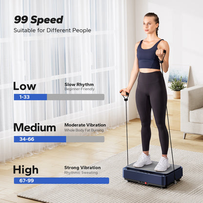 MERACH Vibration Plate Exercise Machine Vibration Plate for Lymphatic Drainage Relieve Pain Help Sleep Fat Burning & Weight Loss