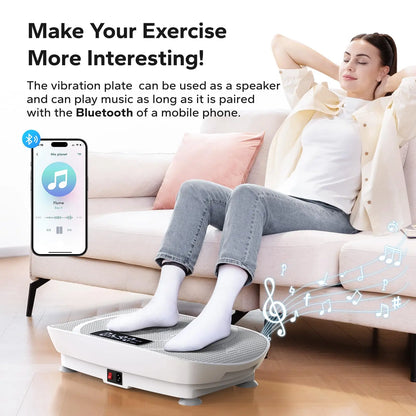 MERACH Vibration Plate Exercise Machine Whole Body Workout Power Vibrate Fitness Platform Vibration Plate Weight Loss & Shaping