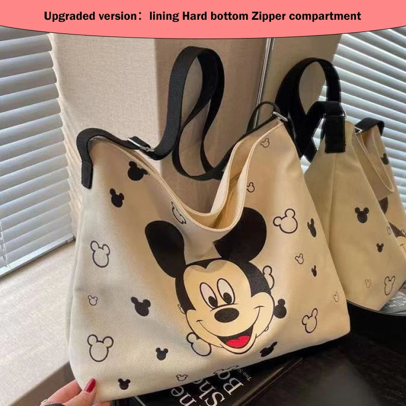 Disney Mickey Snoopy Large Capacity Handbag, Leisure Multi functional Shoulder Bag, Commuter Tote Bag, Lightweight Mommy Bag