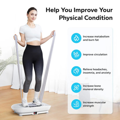 MERACH Vibration Plate Exercise Machine Whole Body Workout Power Vibrate Fitness Platform Vibration Plate Weight Loss & Shaping