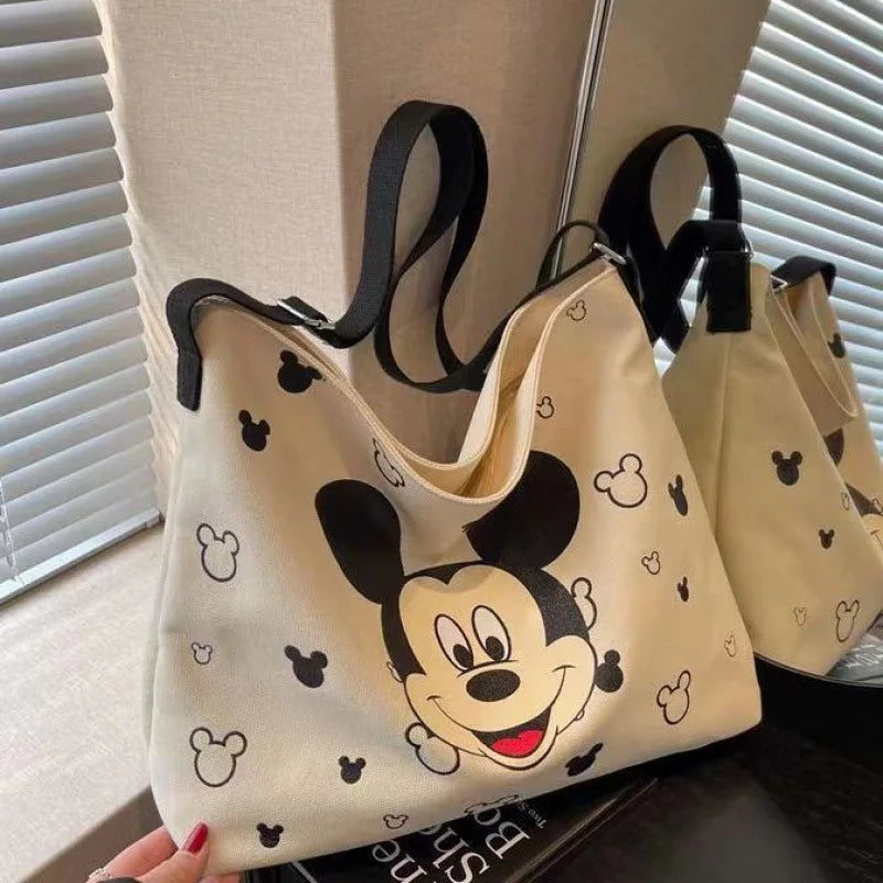 Disney Mickey Snoopy Large Capacity Handbag, Leisure Multi functional Shoulder Bag, Commuter Tote Bag, Lightweight Mommy Bag