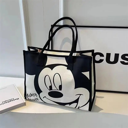 Disney Mickey Snoopy Large Capacity Handbag, Leisure Multi functional Shoulder Bag, Commuter Tote Bag, Lightweight Mommy Bag