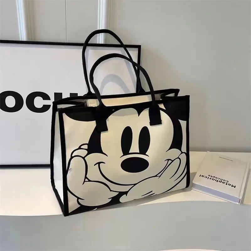 Disney Mickey Snoopy Large Capacity Handbag, Leisure Multi functional Shoulder Bag, Commuter Tote Bag, Lightweight Mommy Bag