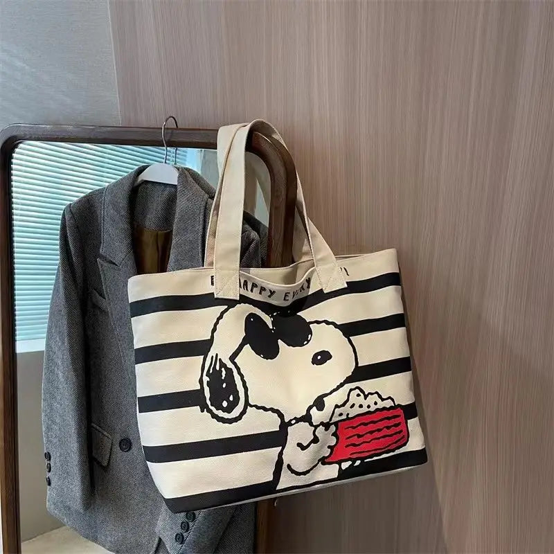 Disney Mickey Snoopy Large Capacity Handbag, Leisure Multi functional Shoulder Bag, Commuter Tote Bag, Lightweight Mommy Bag