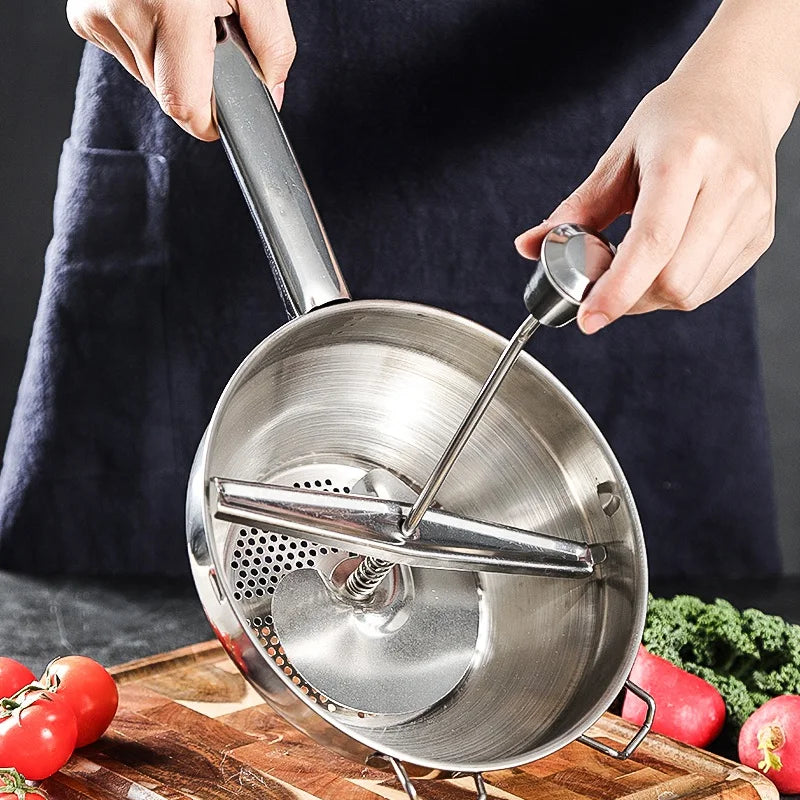 Stainless Steel Rotary Food Mill Great for Making Puree or Soups of Vegetables Tomatoes Creative Home Kitchen Tools