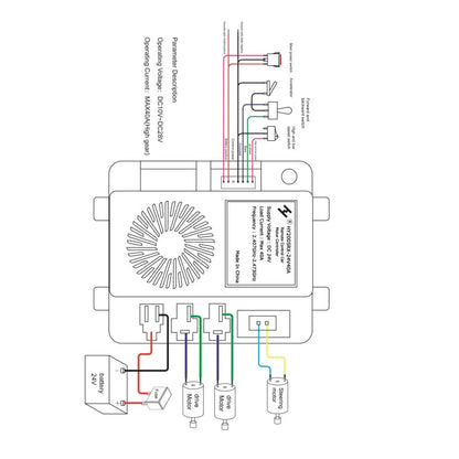 Hollicy HY2005RX HL 12V 24V 40A High Power Ride on Electric Car 2.4G Bluetooth RC Receiver Controller Motherboard Transmitter