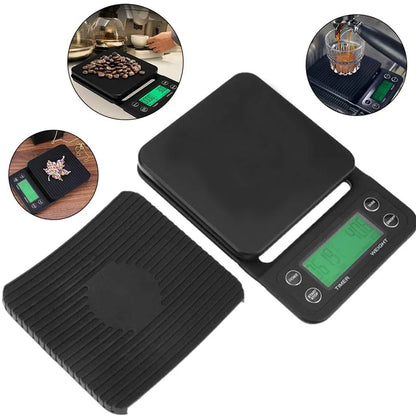 Electronic Digital Kitchen Scale Portable Coffee Scale With Timer High Precision 5kg 0.1g LCD Electronic Drip Scales