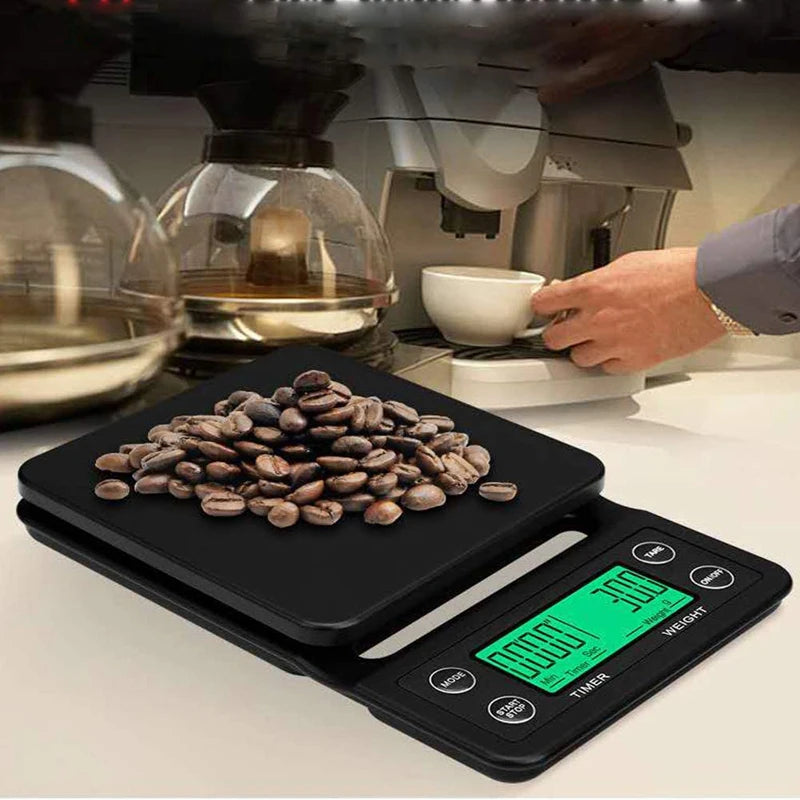 Electronic Digital Kitchen Scale Portable Coffee Scale With Timer High Precision 5kg 0.1g LCD Electronic Drip Scales