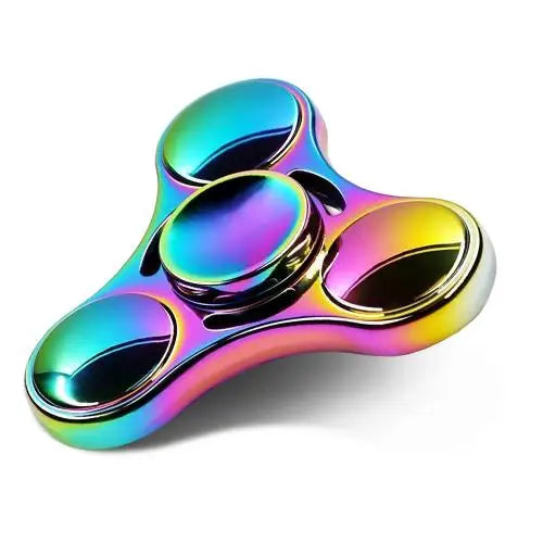 Stainless Steels 3 in 1 Fidget Spinner and Slider Combo with Click Button Metal Toy for Adult Stress Relief