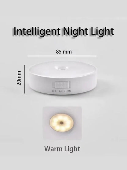 LED Night Light Smart Human Body Sensor Magnetic Suction Wireless-Use No Video Flicker Night Lamp for Closet Stair Bed