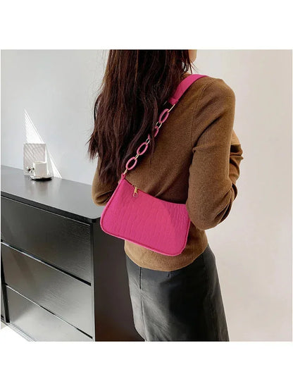 Wool Fiber Small Square Bag New Korean Style Fashion Stone Pattern Shoulder Creative Bag for Women