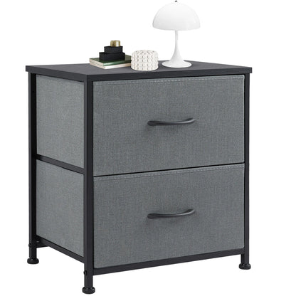 JHK Cabinet For Living Room With 2 Fabric Drawers Beside Nightstand Tables Storage Closet Chest Clothes Display Of Furniture