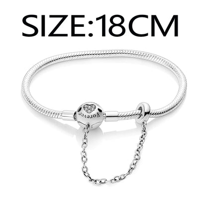 Silver Plated Me Slender Link Bracelet Fit Original PAN Me Charm Beads Diy Jewelry Gift