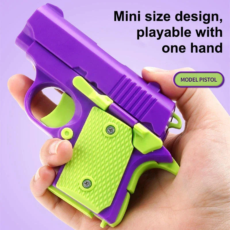 3D Printed Gun Pistol Fidgets Toys 3D Gravity Knife Stress Relief Sensory Toys for Kids Adults Decompression Toy Christmas Gift