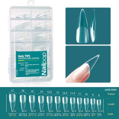 Nailpop Soft Gel Tips for Nails Acrylic Material Medium Almond/Coffin Artificial Nail Capsule Accessories and Tools 120pcs/box