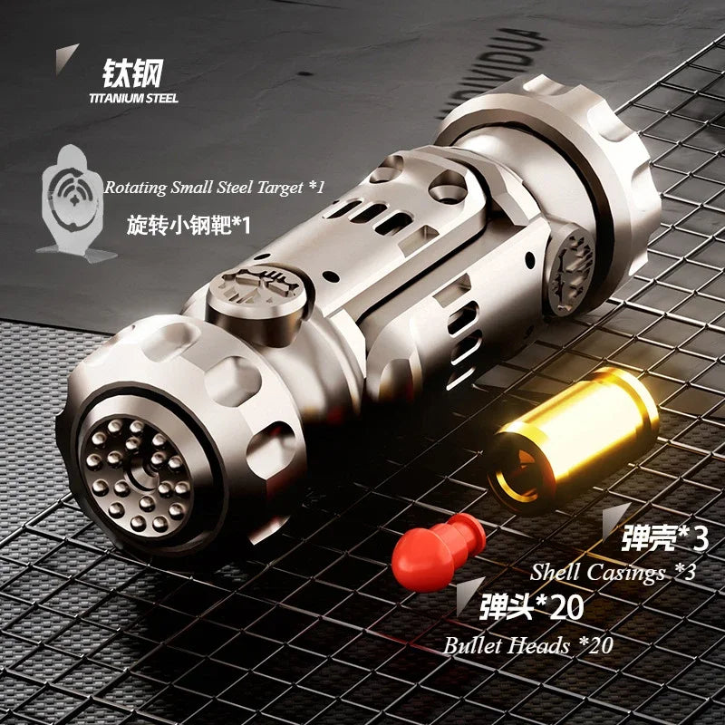 Stun Grenade Fidget Spinner Miniature Pistol Toy Gun with Ejectable Shells Stress Relief Finger Toys for Adults Kids Best Gifts