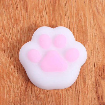 Mini Cat Paw Squeeze Toy Silicone Pinch Decompression Toy Plush TPR Fidget Sensory Toys For Kids Adults Gift