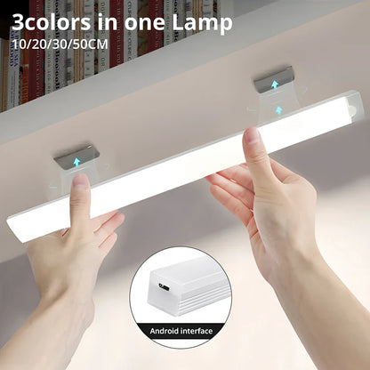 Motion Sensor Night Lights Wireless LED USB Rechargeable Magnetic For Wardrobe Room Closet Kitchen Aisle Detector Cabinet Lamp