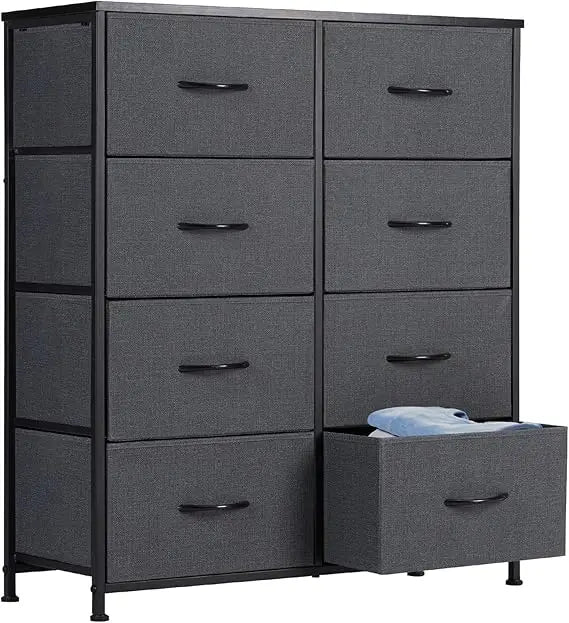 Dresser for Bedroom Tall Drawer Dresser Organizer Storage Drawers Fabric Storage Tower with 8 Drawers, Chest of Drawers