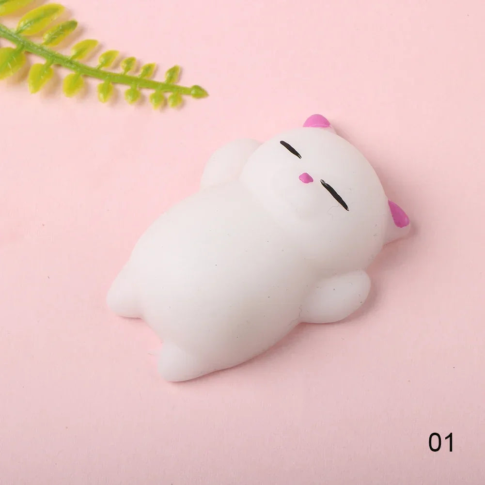 Cartoon Animal Mochi Cat Seal Healing Toy Soft Squeeze Gift Novelty Stress Relief Venting Joking Decompression Funny Toy