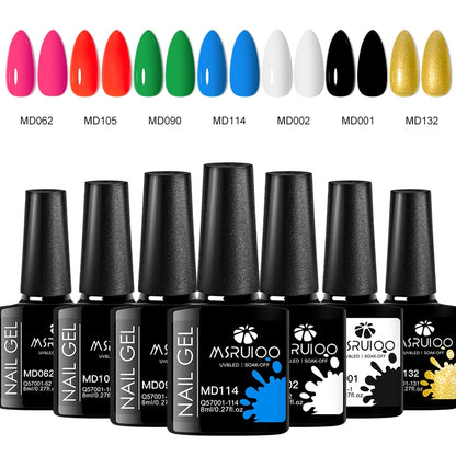 7pc Nail Gel Polish Set DIY Nail Art Design All For Decoration Soak Off UV Gel Long Lasting Manicure Painting Gel Vernis Kits