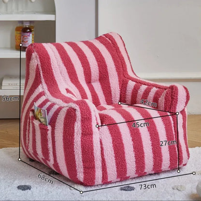 Single Sofa Chair Cartoon Seat Baby Sofa Children Sofa Cute Lazy Bean Bag Environmentally Friendly Thickened Portable Sofa Chair