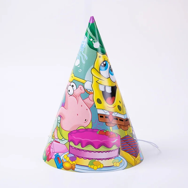 Cartoon Spongebob Theme Kids Birthday Plates Cups Napkins Disposable Tableware Supplies child Baby Birthday Party Decoration Set