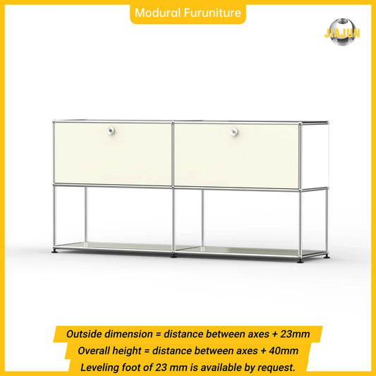 Hot-Seller | DIY Assembly Customizable Metal Sideboard Cabinet - Designer Furniture for Bedrooms Living Rooms Dinner Areas