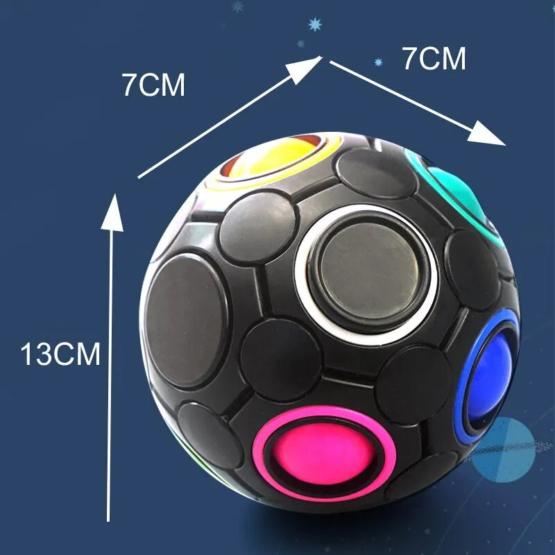 1Pcs Black Magic Rainbow Ball Kid Release Stress Toys Game Set Bundle Stress Ball Brain Games