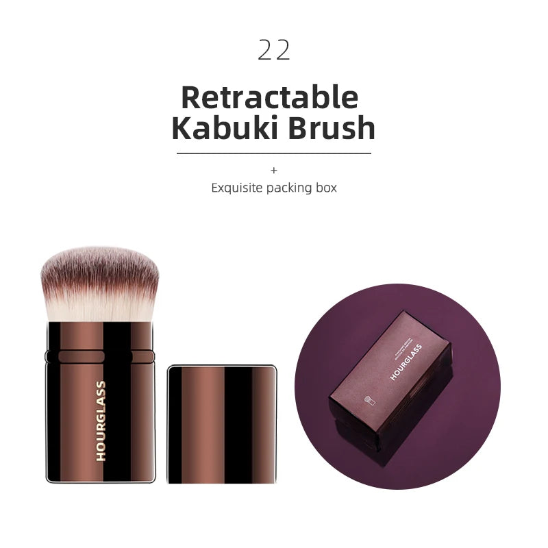 Hourglass Makeup Brushes Powder Foundation Concealer Blusher Bronzer Eye Shadow Eyebrow Eyeliner Sculpting Brush