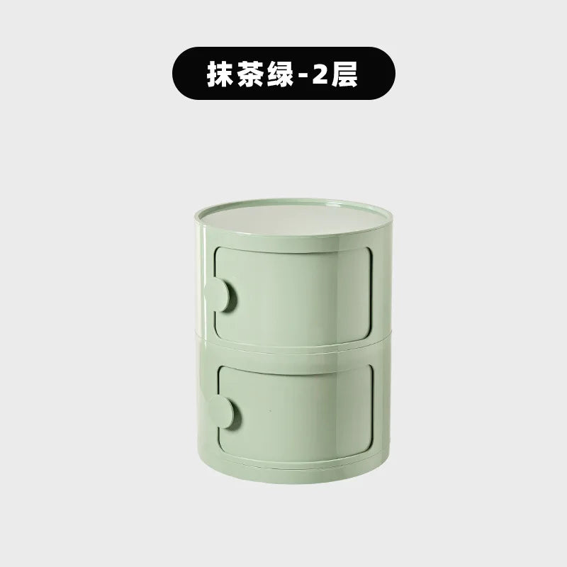 Nordic Ins Net Red Bedside Table Modern Minimalist White Round Creative Small Cabinet Mini Simple Plastic Side Cabinet 협탁