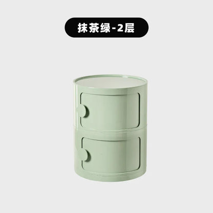 Nordic Ins Net Red Bedside Table Modern Minimalist White Round Creative Small Cabinet Mini Simple Plastic Side Cabinet 협탁