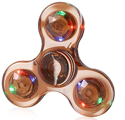 LED Light Up Fidget Spinner Luminous Finger Toy Hand Spinner Stress Reduction and Anxiety Relief Party Favors for Kids Adults