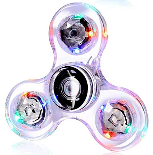 LED Light Up Fidget Spinner Luminous Finger Toy Hand Spinner Stress Reduction and Anxiety Relief Party Favors for Kids Adults