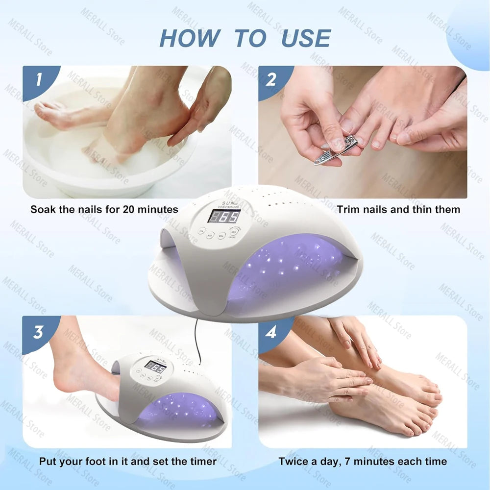 2-In-1 Fungal Nail Laser Device Repair Fast Nails Fungus Onychomycosis Repair Toenail Fingernail Removes Nail Fungus Foot Care