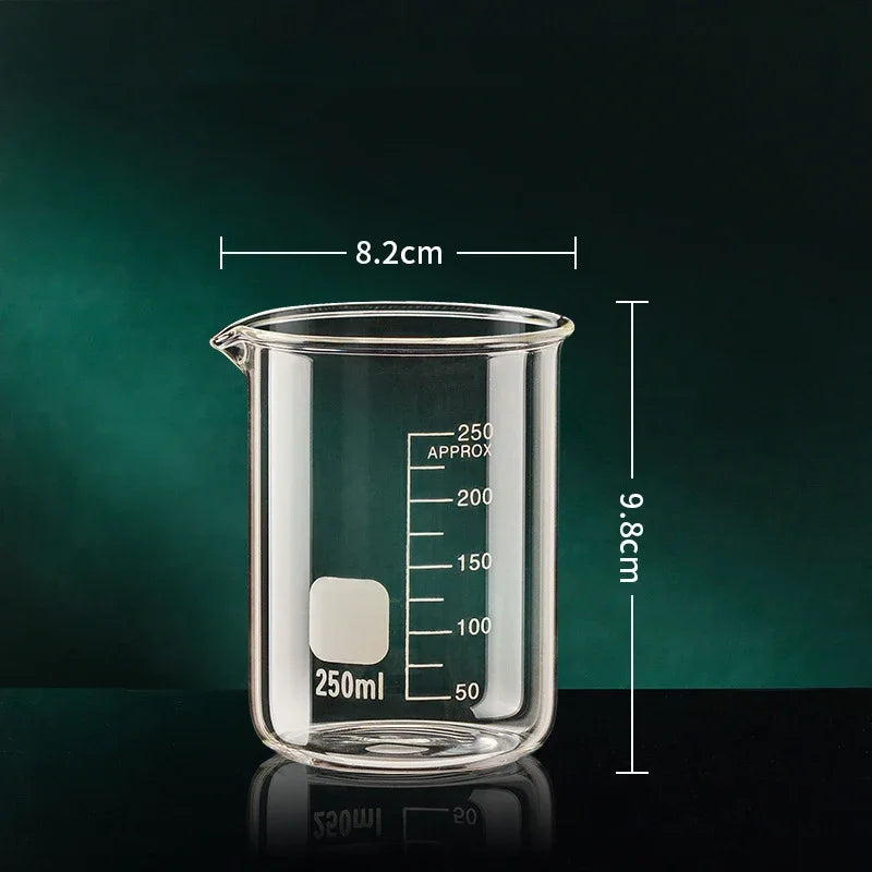 Transparent High Borosilicate Glass Measuring Cup Clear Scale Cup Laboratory Beaker Kitchen Tool Baking Measuring Cups 50-1000ml