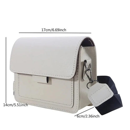 Classic Designer PU Leather Crossbody Bag for Women Travel Handle Handbag Fashion Shoulder Messenger Bag Ladies Small Flap Bag