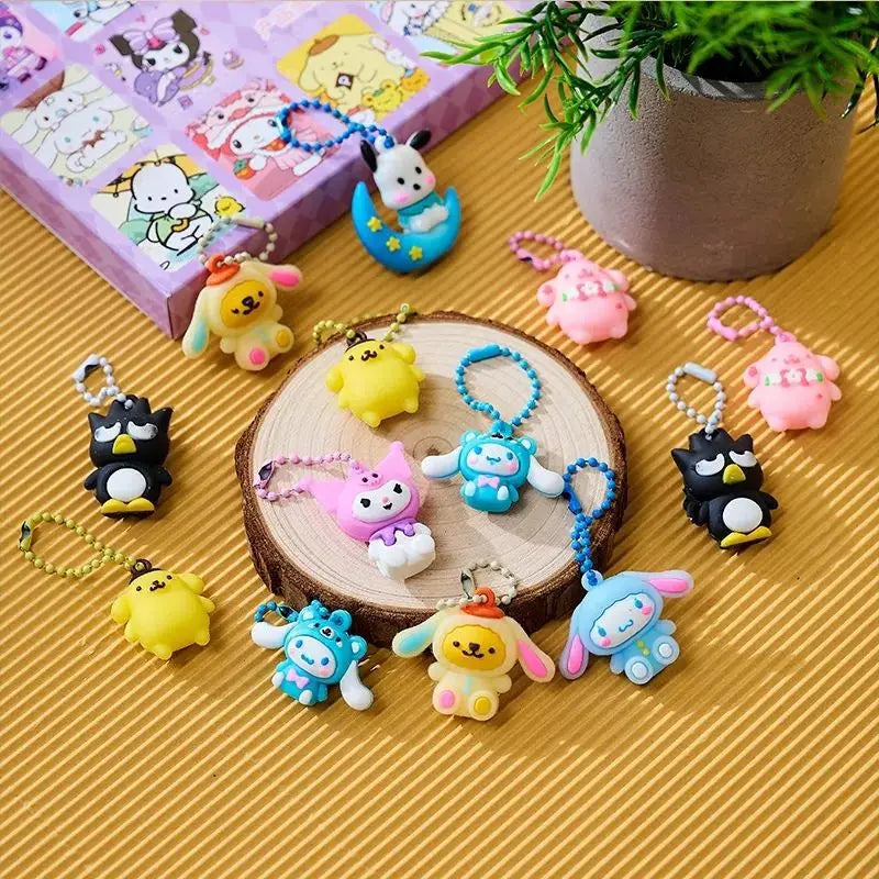 36pcs Sanrio Hellokitty Melody Doll Cartoon Gift Box Hole Outfit Children'S Handmade Cute Surprise Blind Box Birthday Girl Gift