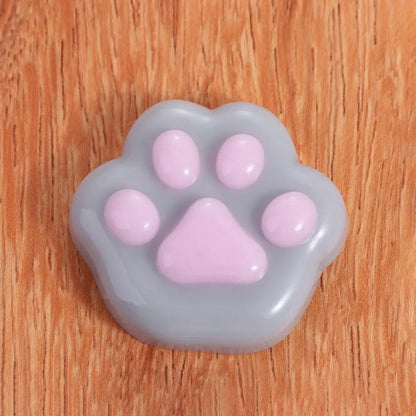 Mini Cat Paw Squeeze Toy Silicone Pinch Decompression Toy Plush TPR Fidget Sensory Toys For Kids Adults Gift