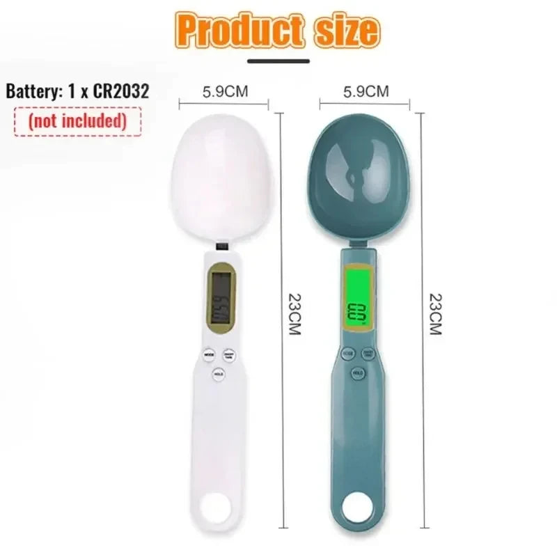 1pc Mini Spoon Scale Digital Kitchen Scale Electronic LCD Food Scale 0.1-500g Weight Measuring Kitchen Tool for Milk Coffee