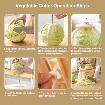 Multifunctional Cabbage Peeler Stainless Steel Vegetable Chooper Cutter Hand Crank Grater Fruit Salad Graters Knife Kitchen Tool