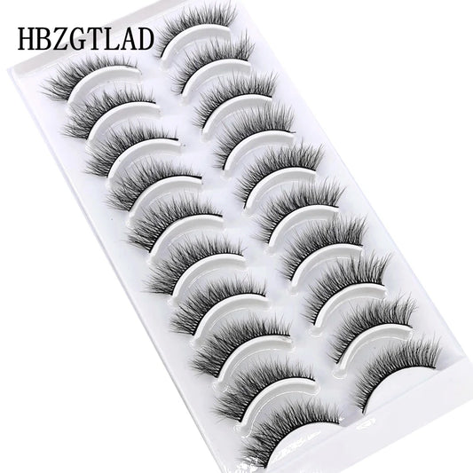 New 10 Pairs 3D Faux Mink Lashes Fluffy Soft Wispy Natural long False Eyelashes Curly lashes wholesale Reusable eye lashes