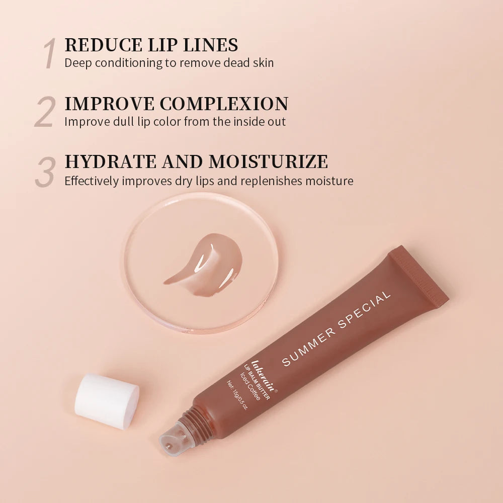 Summer Lip Balm Moisturizing Mirror Lip Gloss Lip Vanilla Mint Iced Coffee Cake Smell Lipstick Transparent Lip Oil  Makeup