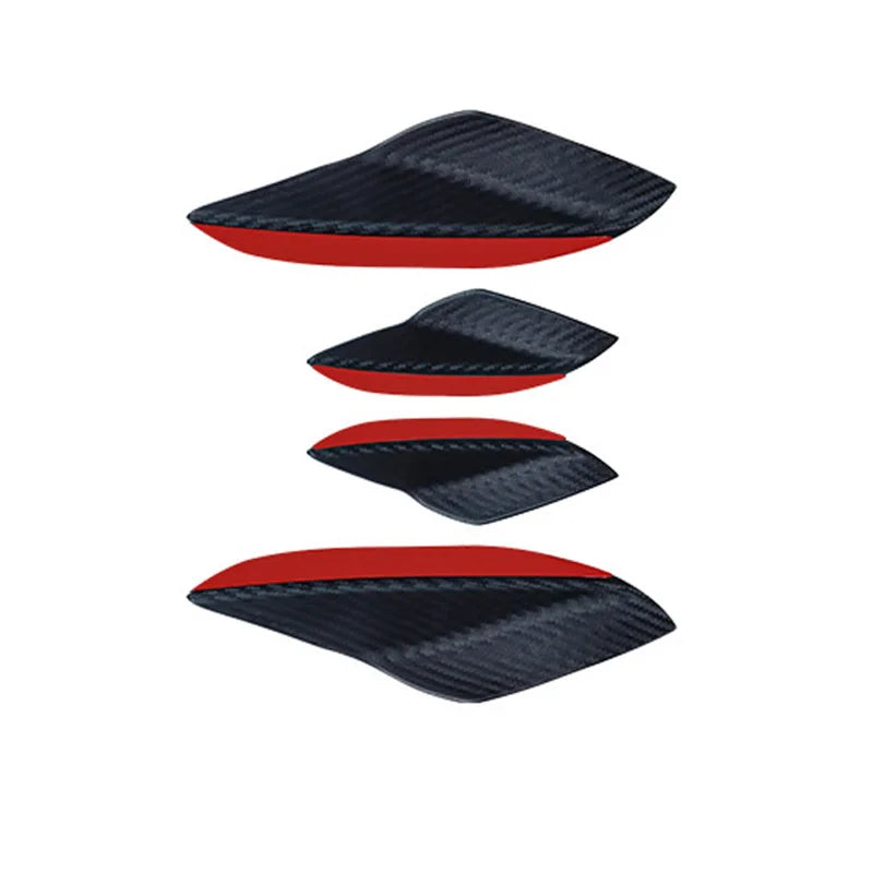 4 / 6pcs Rubber Car Front Bumper Lip Protector Universal Rear Diffuser Black Carbon Fiber Spoiler Splitter Wing Protection Guard