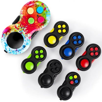 New Premium Quality Fidget Pad with 8 Fidget Functions Controller Pad Game Focus Fidget Toy Cube Relieves Stress and Anxiety Toy