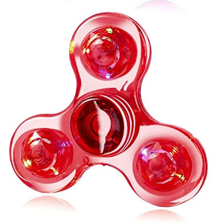 LED Light Up Fidget Spinner Luminous Finger Toy Hand Spinner Stress Reduction and Anxiety Relief Party Favors for Kids Adults