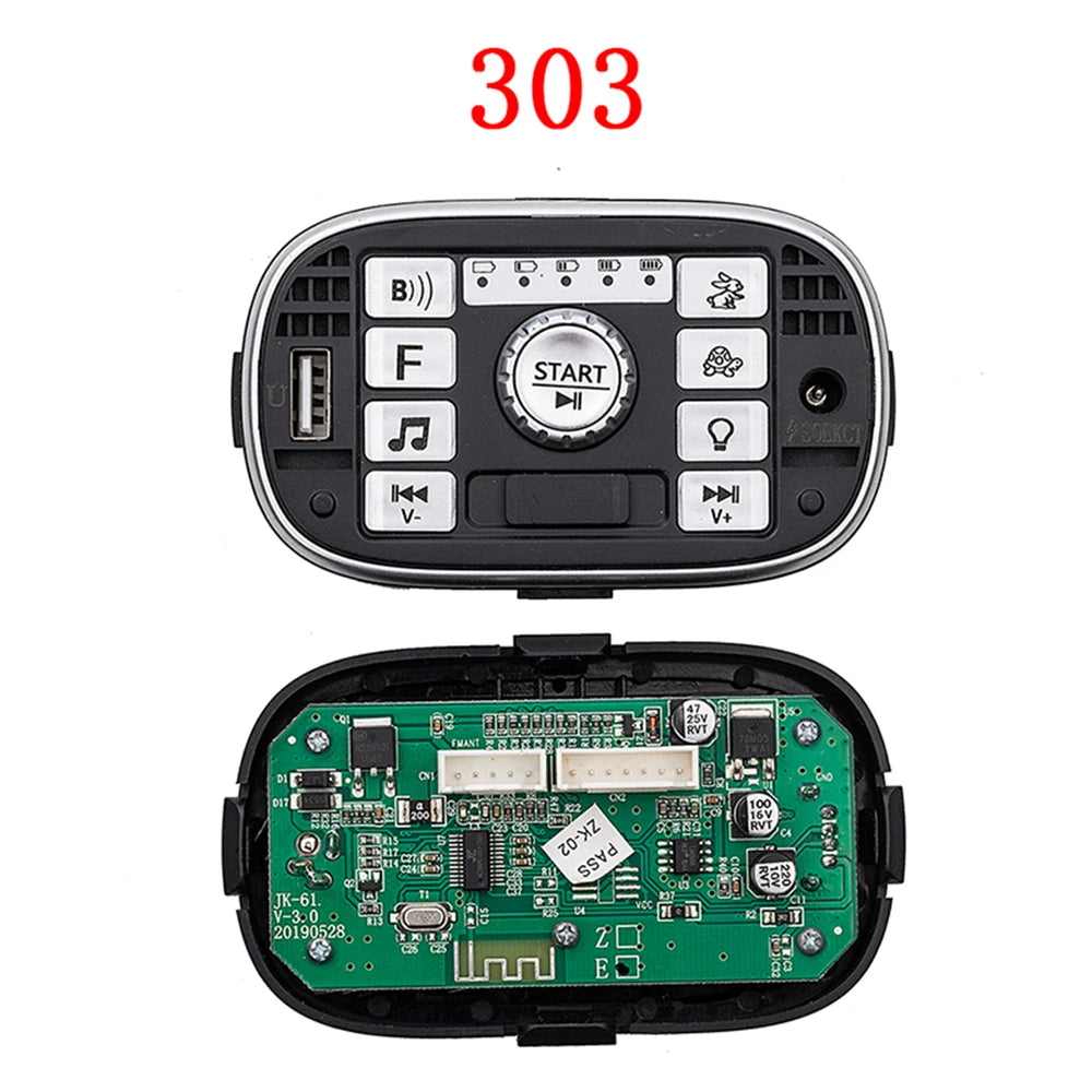 12V 24V 301 302 303 JR1927M 2.4G Bluetooth Multifunctional Central Control Panel for Kids Powered Ride on Car Replacement Parts