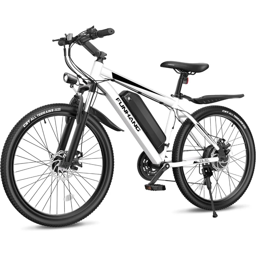 Electric Bike for Adults，26'' 1000W Peak Ebike, Up to 50 Miles 21.7MPH Electric Mountain Bike with 48V 374.4WH Removable Battery